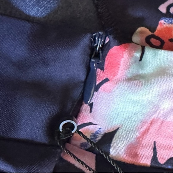 Laundry by Shelli Segal Skirt Set NWT S Navy Floral Satin Lace Cami & Midi Skirt - Picture 8 of 12